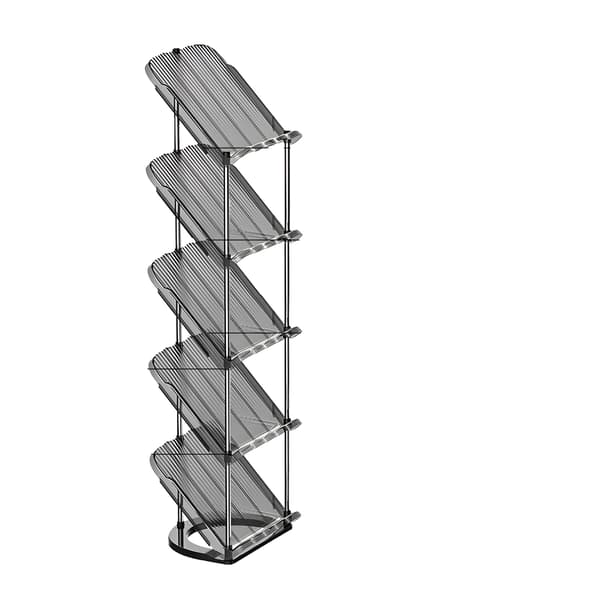 Sko Rack, Vertikal Design, Kompakt Opbevaringsløsning,Lys Grå