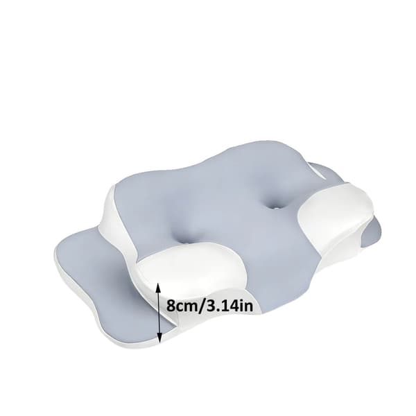 Memory Skum Pude, Ergonomisk Design, Kølende Is Silke Stof,Lys Grå