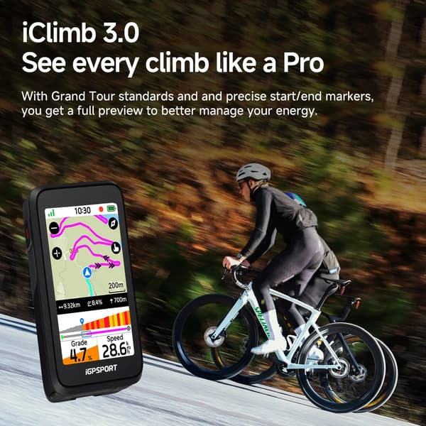 GPS Cykeldator, Anpassningsbar Navigation, Förlängd Batteritid, BiNavi Air