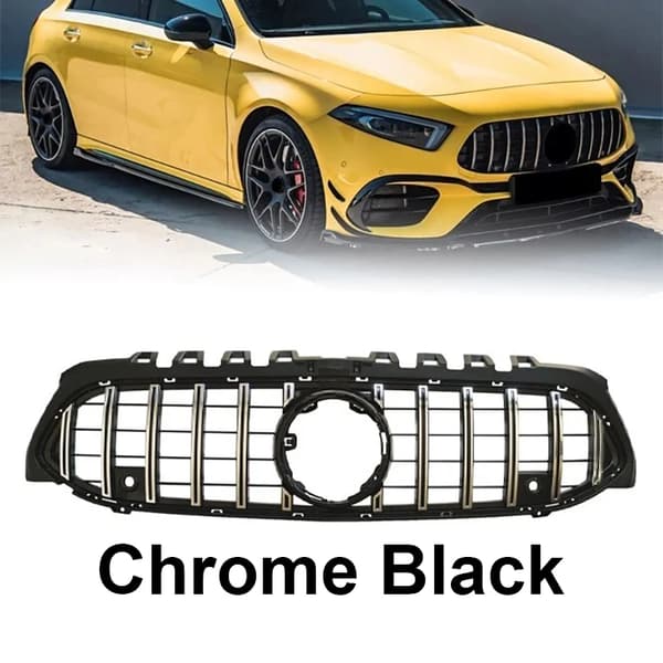 Front Bumper Gitter, Holdbart ABS Plast, Skræddersyet Pasform til A-Klasse W177,Krom
