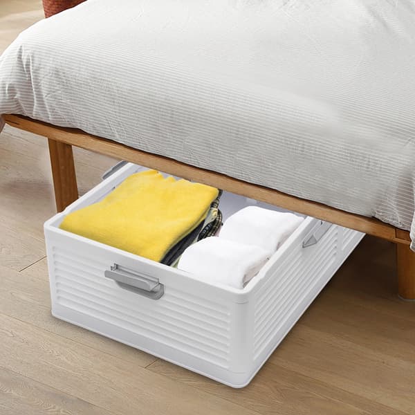 Opbevaringsboks, Foldbart Design, Holdbar Konstruktion,Hvid