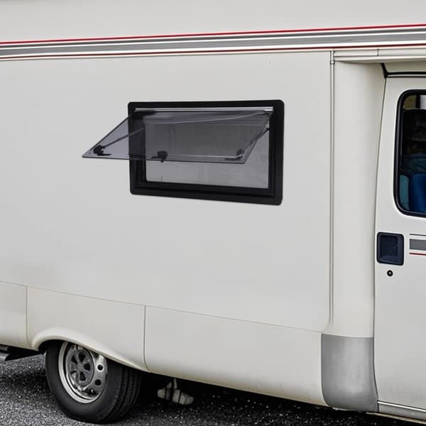 RV-vindue, Multi-vinkel ventilationsdesign, Holdbar konstruktion,sort