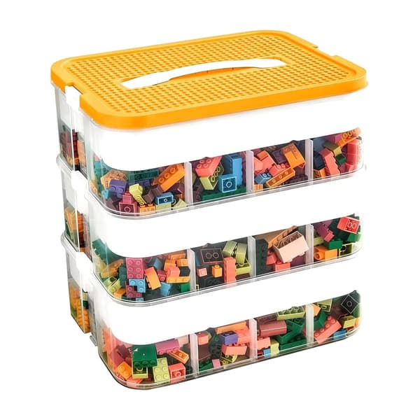 Leksakslåda, Stapelbar, Tydlig Sikt,3-Tier