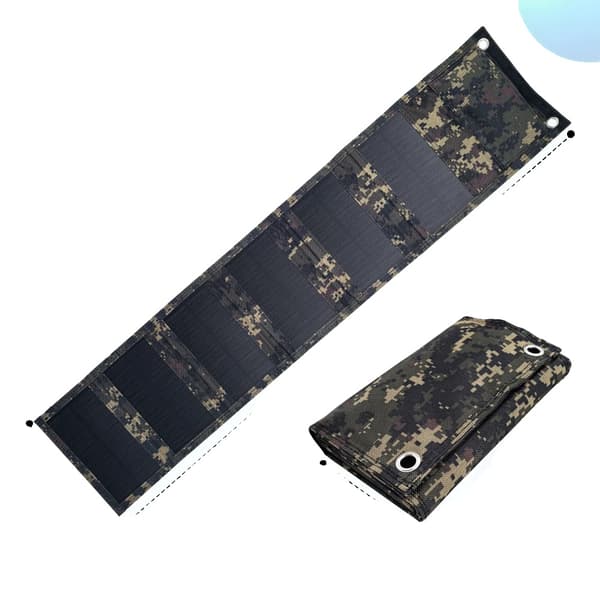 Solpaneloplader, Bærbart Design, Høj Effektivitet,6 Foldbar Camouflage