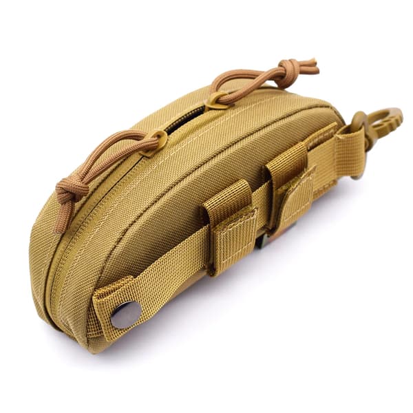 Brilleetui, Holdbart Polyester, Kompakt Design,khaki