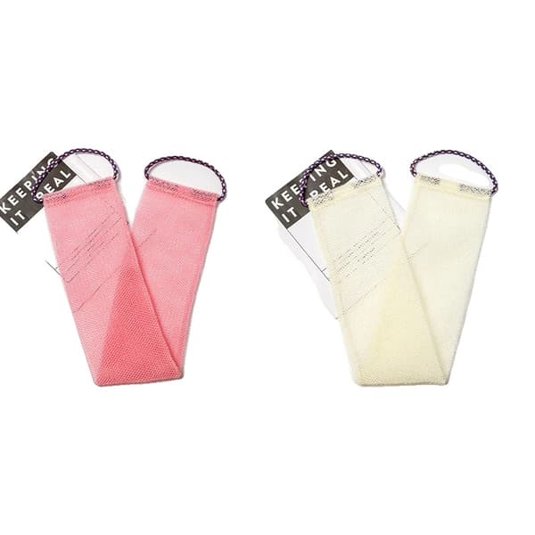 Badsvamp, Exfolierande Design, Mångsidig Användning,2st-Vit-Rosa