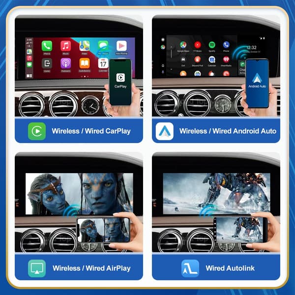 Trådlös CarPlay och Android Auto, Sömlös Anslutning, Multimedia Stöd,NTG5.0
