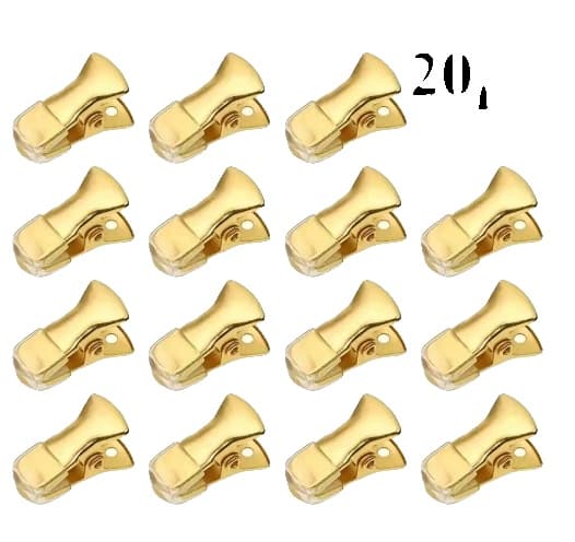 Metallklämmor, Antislipdesign, Mångsidig Användning,Guld 20st