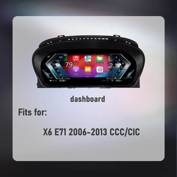 Digitalt Dashboard Panel, Trådløs CarPlay, Android Auto Kompatibilitet,E71 med CarPlay