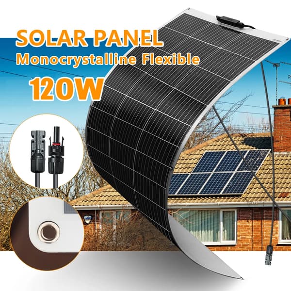 Solpanel, Letvægtsdesign, Holdbar Konstruktion,18V 120W 106,5x55cm