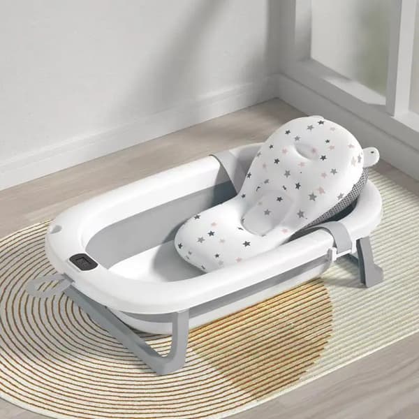 Badkar, Temperatursensor, Fällbar Design,GRÅ