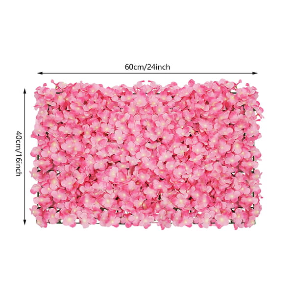 Konstgjorda Blomväggspaneler, Elegant Design, Hållbart Material,Rosa