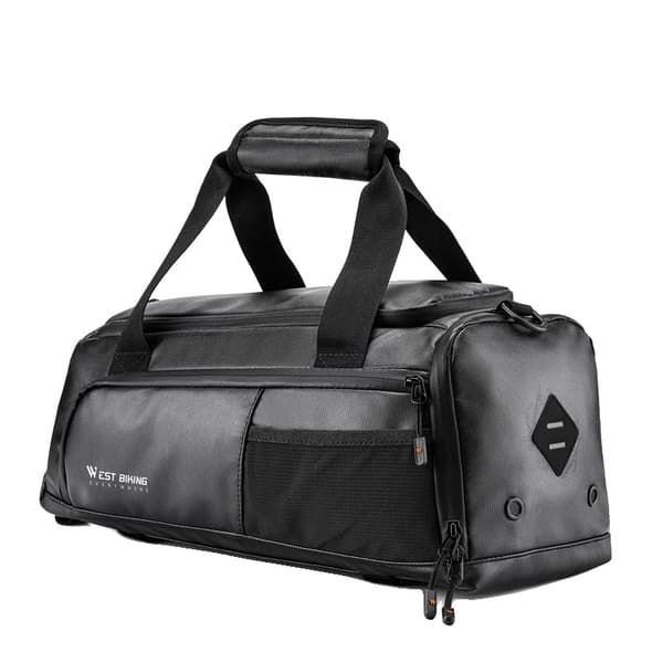 Cykeltaske, 13L kapacitet, regntæt design,Sort, 13L
