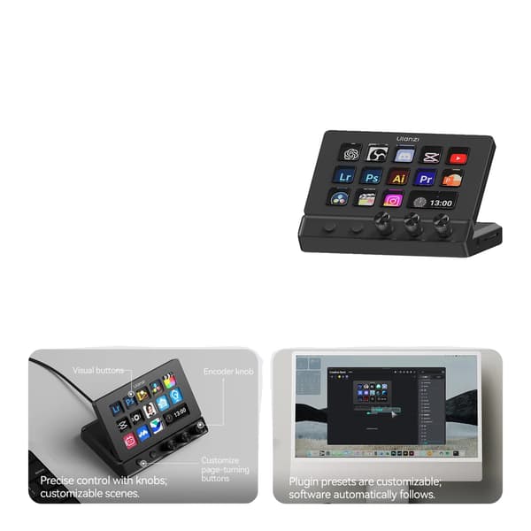 Stream Controller, 14 Tilpasselige Taster, 8-i-1 USB-C Hub,D200X