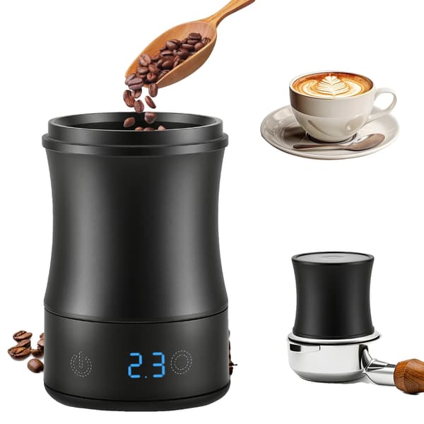 Kaffevægt, 2-i-1 Dosering Kop, LED Skærm,sort