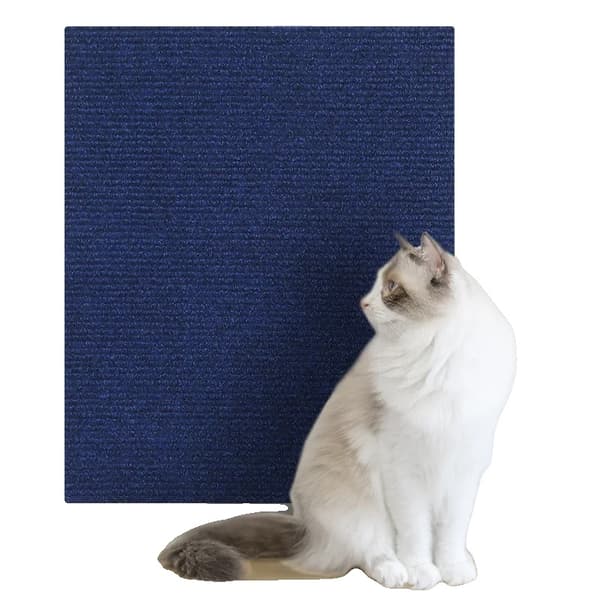 Katteskrabeplade, Tilpasselig Størrelse, Selvklæbende Design,60X100CM-b, Mørkeblå