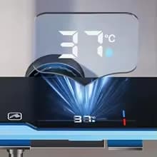Duschset, LED-temperaturdisplay, justerbara funktioner,Kall Grå