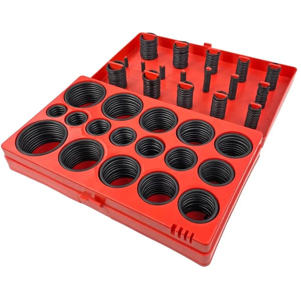 O-Ring Sæt, Nitril Gummimateriale, 32 Størrelser, 419 Stykker, 3mm til 50mm Dimensioner, Kompatibel med VVS og Bilreparationer
