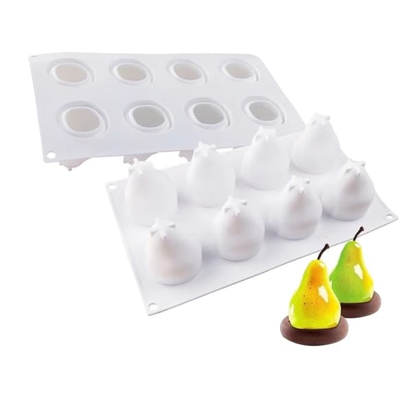Mousseform, 6-hul design, fleksibelt silikone materiale,Perle