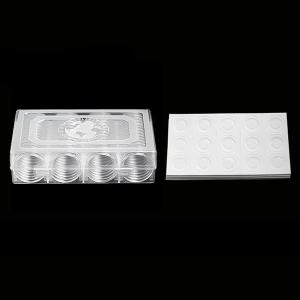 Møntopbevaringsboks, Rummer 60 Mønter, Støvfri Design,MULTI