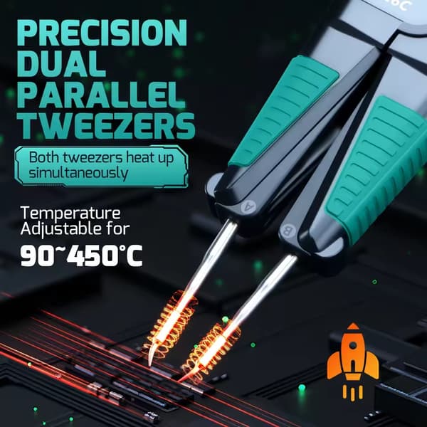 2-i-1 Värmtång och Lödkolv, Programmerbara Temperaturinställningar, Precisionhantering,982 pro(3), 220-240v