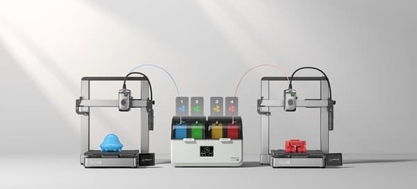 Filament Tørrer Box, Plads til 4 Filamenter, Justerbar Temperatur 45℃-70℃, Programmerbar Timer op til 48 timer, 360° Varm Luft Cirkulation