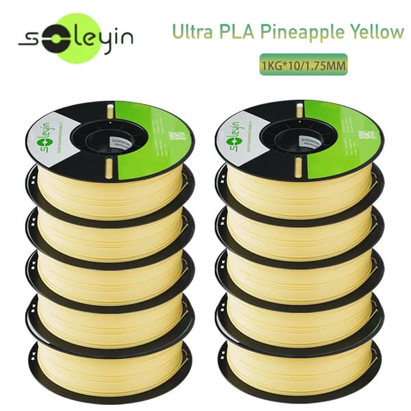 3D-printer filament, 1,75 mm diameter, høj præcision,10AnanasGulPLA
