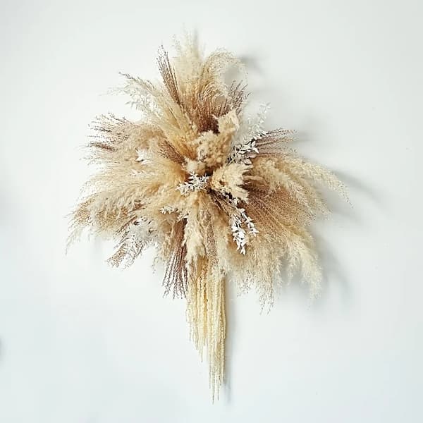 Pampas Græs, Ideelt til Bryllupper, Alsidig Hjemmedekoration,Beige