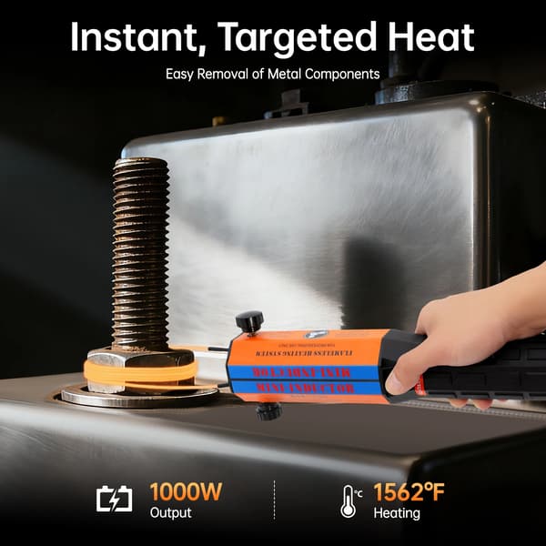 Magnetisk induktionsvarmer, 10 opvarmningsspoler, bærbart design,220V-240V EU Stik, Gul Sort Blå