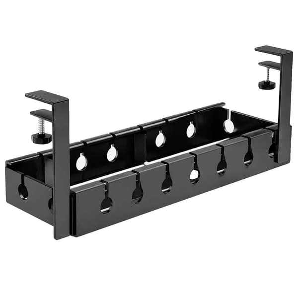 Kabelhanteringsbricka, Klämfäste, Hållbar Design, Svart 1 st