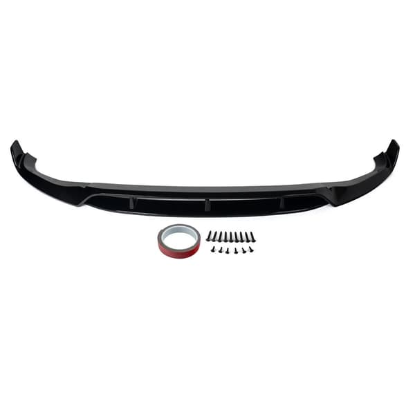 Front Spoiler Lip, Høj Kvalitet ABS Plast, Nem Installation,glans sort