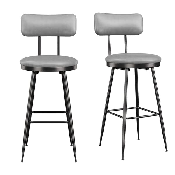 Barstol, Moderne Design, Komfortabel Siddeplads,Grå-2Stykker