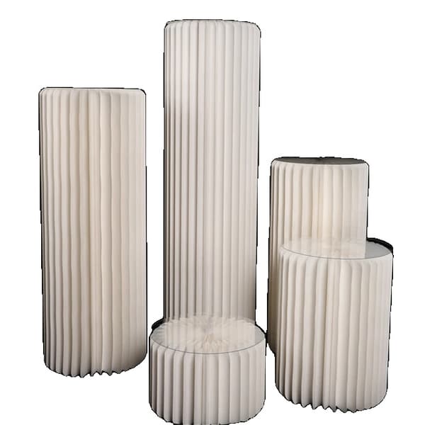 Bröllopstårta Ställ, Cirkulär Design, Pappersmaterial, H20 40 60 80 100