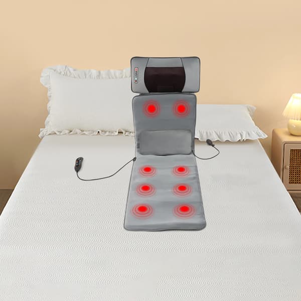 Massagemåtte, 9 tilstande, varmefunktion,Grå