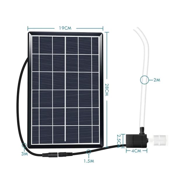 Solvattenpump, Solenergidriven, Tyst Drift,A