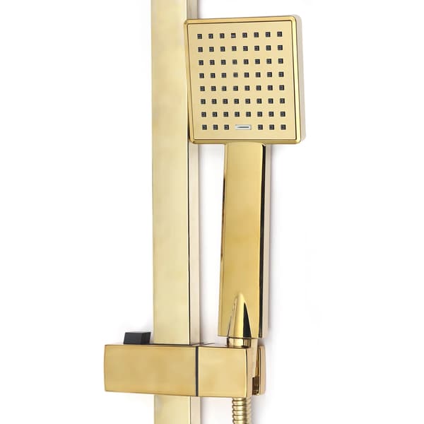 Duschkranset, Väggmonterad, Högtryck Regnduschhuvud,Guld