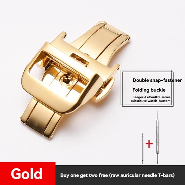 Urspænde, Rustfrit Stål, Sommerfugle Udløserlås,Guld-b, 16mm-b