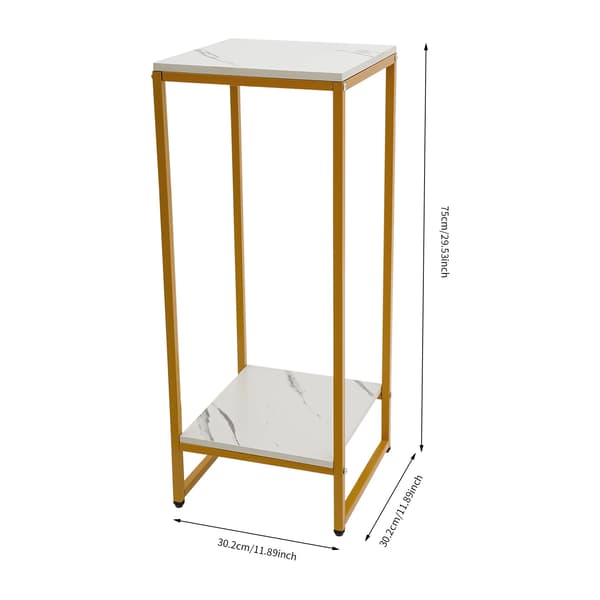Växtställning, Robust Konstruktion, Modern Minimalistisk Design,Guld och Vitt