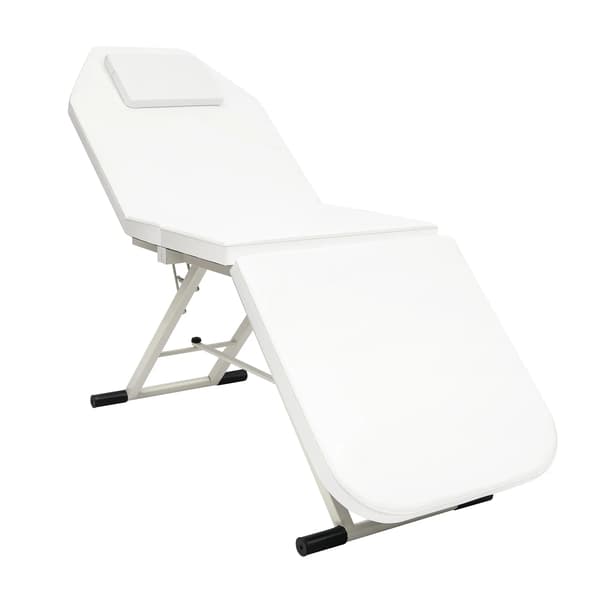 Massagebord, Fällbart, Justerbart Ryggstöd,VIT