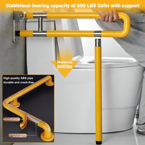 Grebsstang, Foldbart Design, Skridsikker Overflade,Gul