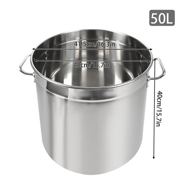 Soppa Kastrull, Multifunktionell Rostfritt Stål, Stort Kapacitet,50L