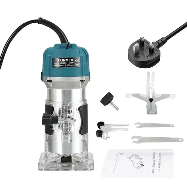 Träfräs, kraftfull 800W motor, högprecisionsskärning,Typ E