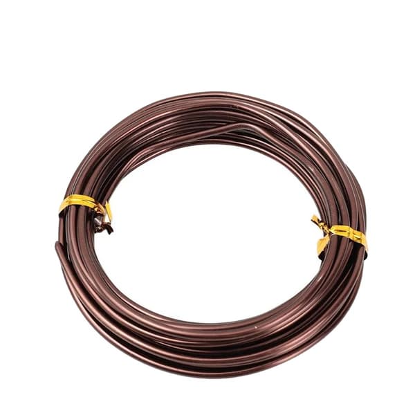 Bonsai Aluminiumtråd, Flexibelt Stöd, Hållbart Material,3.0mm-Brown, 2Rullar (10m)-b