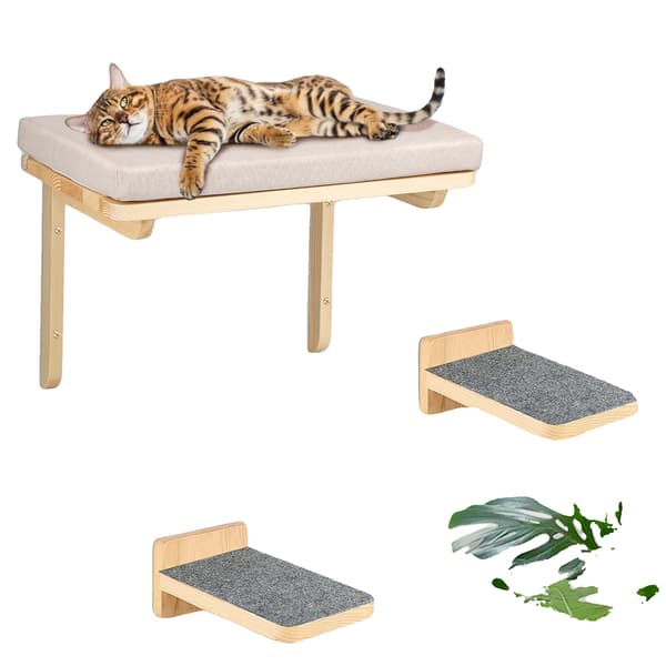 Kattväggshängmatta, Tredelad Design, Lätt Installation,GRÅ