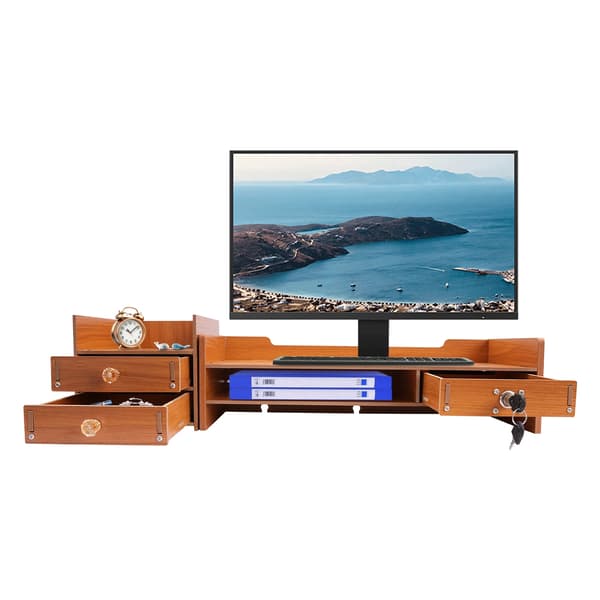 Monitorställ, Förvaringslådor, Modern Design,Trä