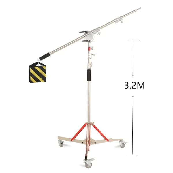 C Stativ, Justerbar Højde, Kraftig Konstruktion,320CM med arm