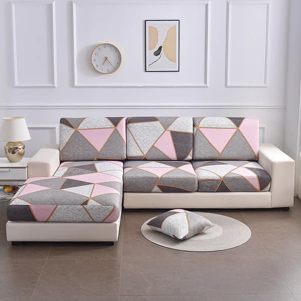 Sofföverdrag, Antislipdesign, Lättskött Material,1st L-formad-a, Färg 04