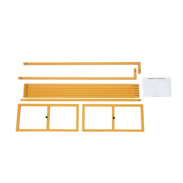 Bröllopsbåge, Justerbar Höjd, Stabil Metalldesign,XL, GUL