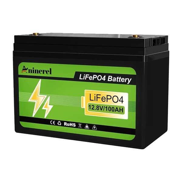 LiFePO4-batteri, 100AH kapacitet, Bluetooth-forbindelse,12V 100AH