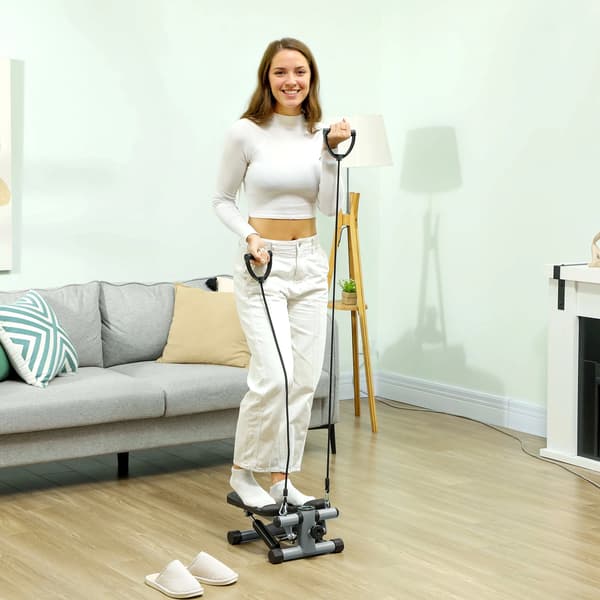 Mini Stepper, Kompakt Design, Justerbar Modstand,GRÅ